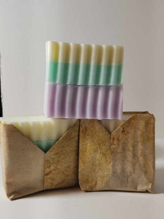 lemon, clary sage, and lavender goat's milk soap - B side